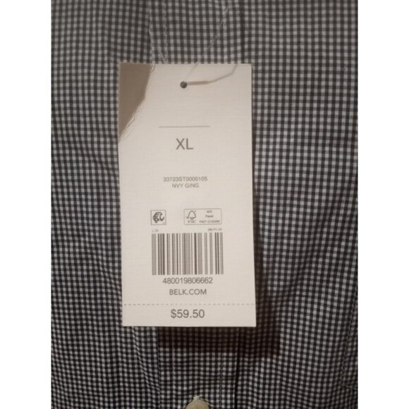 NWT Men Crown & Ivy Motion Flex Classic Fit Blue White Golf Dress Shirt XL New - Picture 2 of 15